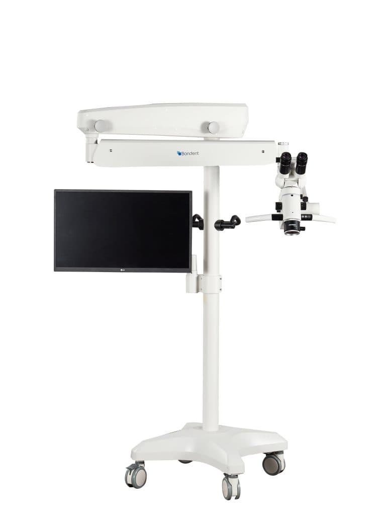 DOM 4000D on mobile stand, side angle